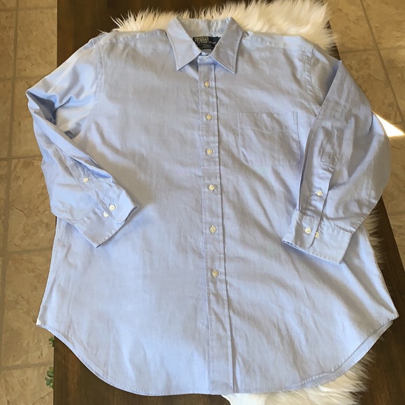 Polo by Ralph Lauren Andrew button down long sleeve Shirt Neck Size 17 - Picture 3 of 9